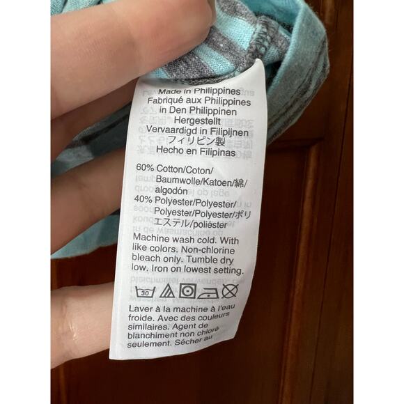 Crewcuts J. Crew Boys' Jersey Striped Crewneck T-Shirt Blue/Gray Size 6-7 - Picture 5 of 8